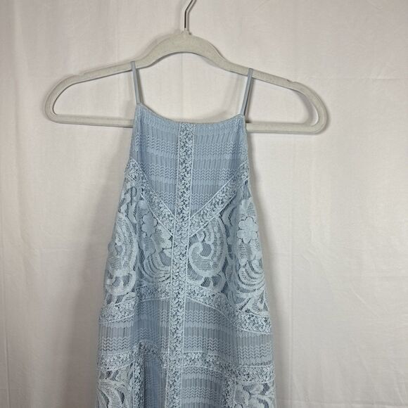 Gianni Bini Light Blue Lace Slip Dress Size 10 Preowned - Picture 2 of 8